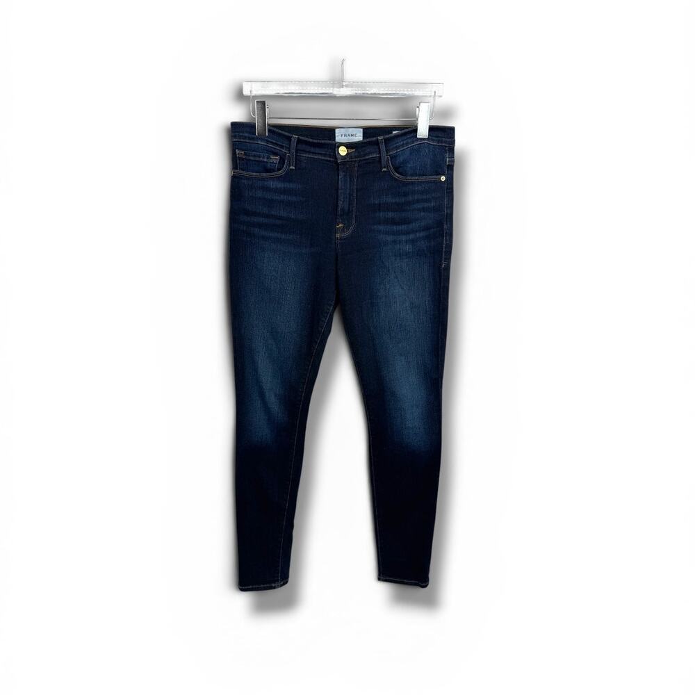 Frame Le Skinny de Jeanne jeans women's 30 Wellington dark wash blue denim